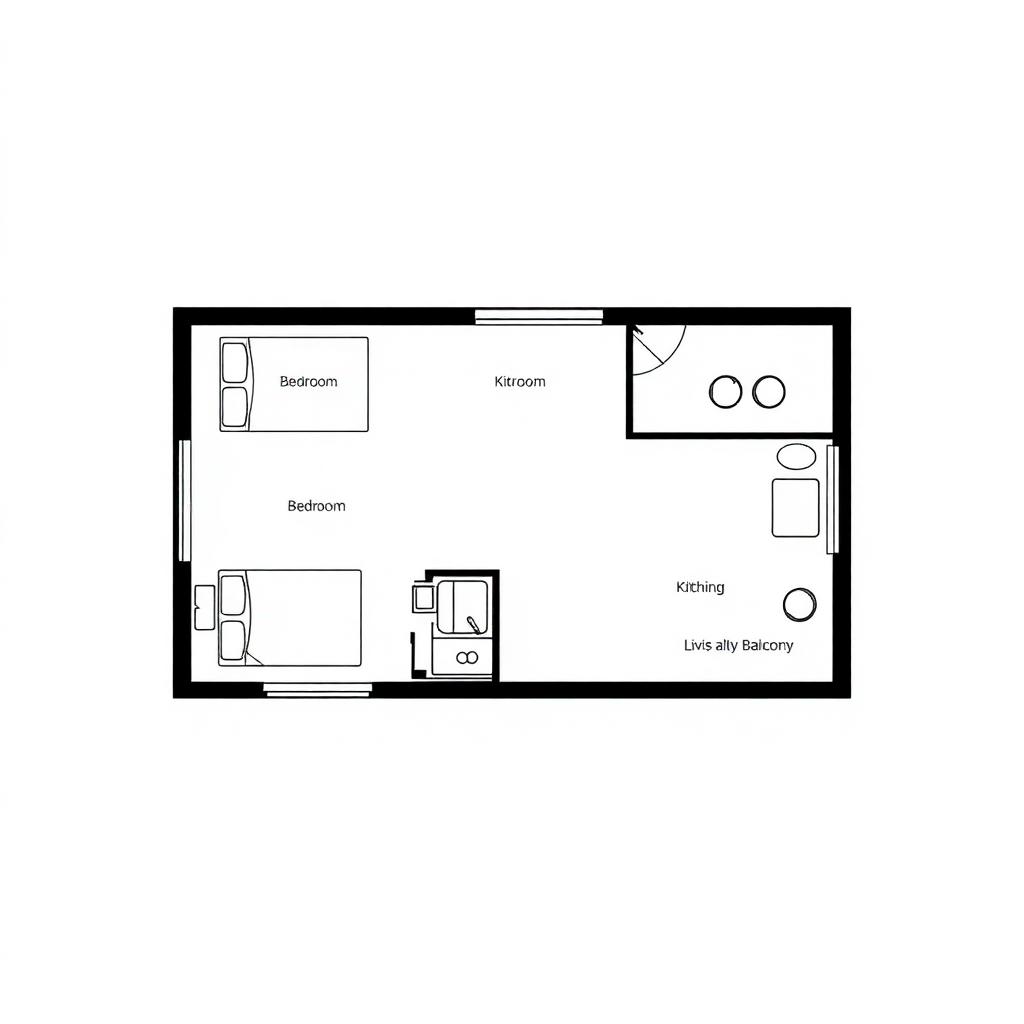 One Bedroom floor plan